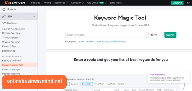 Keyword Magic Tool
