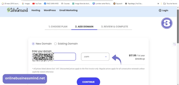  اختيار استضافة واسم النطاق 3