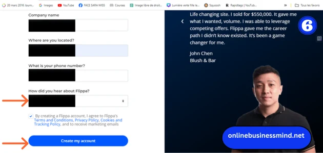 تسجيل حساب فليبا 6